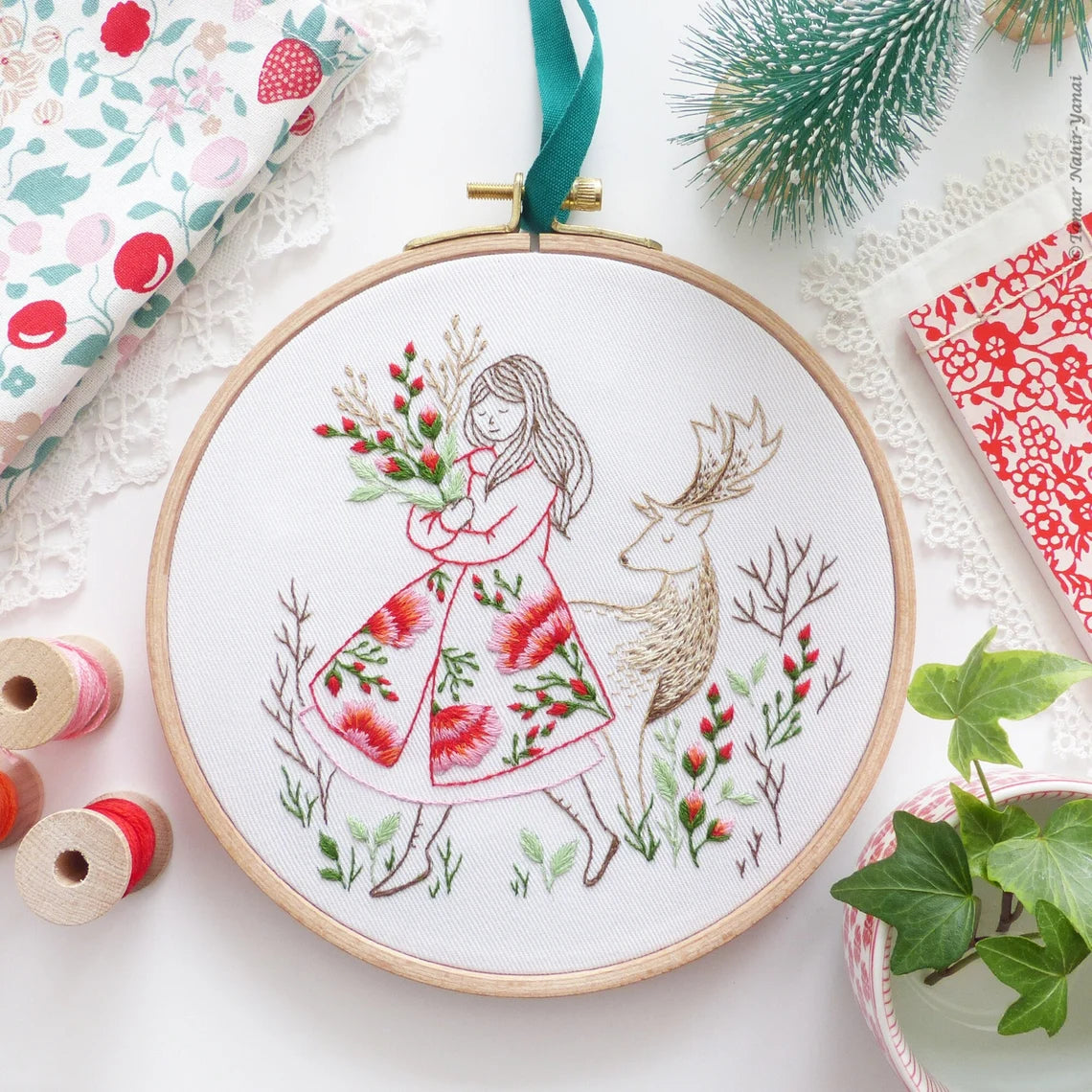 Festive Lady Embroidery Kit – Sew Creative Ashland