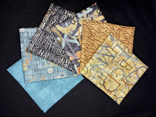 6 fat quarters My Type Dark