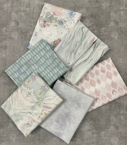 6 fat quarters Soft Brushstrokes