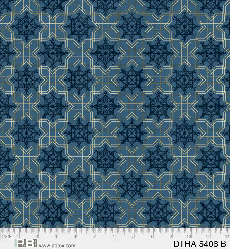 Deco Snowflake Geo Blue