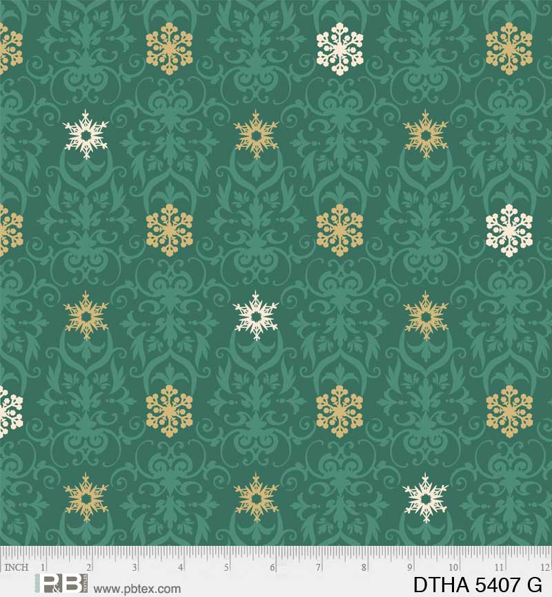 Deco Damask Green