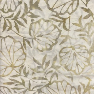 Batik - Outlined Leaves Cream